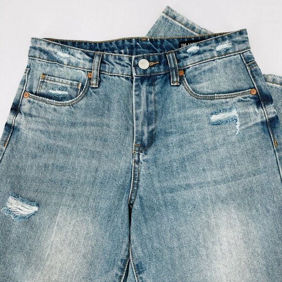 Blank NYC The Madison Crop Jeans SIze 26 Distressed  Light Wash High Rise - Picture 2 of 12